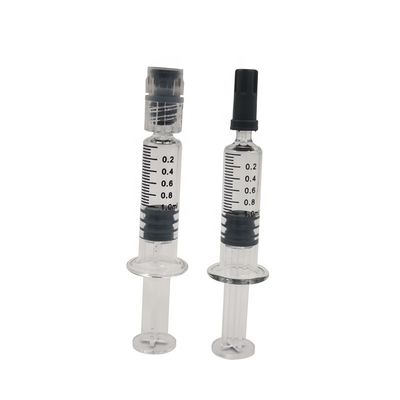 Luer Başkanı Renkli Pistonlu Pamuk 0.5ml Borosilikat Cam Şırınga