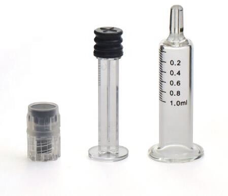 Düz Kenarlı Tıbbi Darbeye Dayanıklı 3ML Cam Şırınga