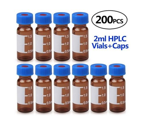 Düz Taban 1.5ml HPLC Düşük Borosilikat Cam Şişeler