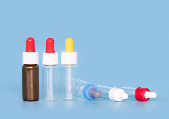 Çok Renkli Tek Kullanımlık XHPHAPACK 7ml Cam Flakon Damlalık