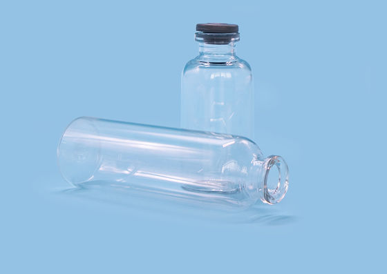 Crimp Liquid Medicine ISO14001 OD24 Amber Cam Şişe