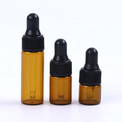 Yuvarlak Top Boş LFGB 30ml MSDS Amber Damlalık Şişeler